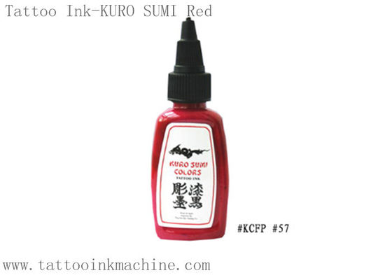 Cina OEM Kuro Sumi 0.5OZ / 1OZ Eternal Tattoo Ink Warna Merah Untuk Tato Tubuh pemasok