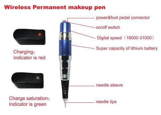 Cina OEM Listrik Wireless Eyeliner Permanent Makeup Pen Alis Lip Tattoo Makeup Gun pemasok