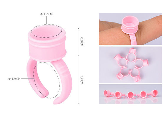 Cina Diameter 1.5cm / 1.2cm Pink Plastic Ink Ring Tattoo Holer Equipment Supplies pemasok