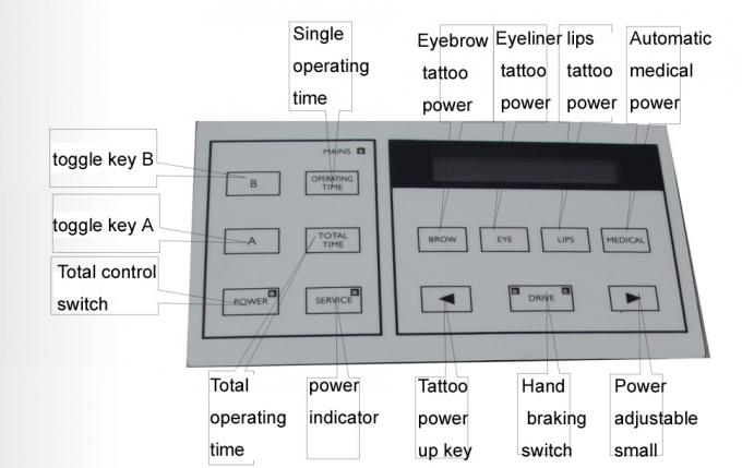 Mesin Tattoo Permanen Makeup Dengan Power Supply LCD Semi Beauty Tattoo Machine 2