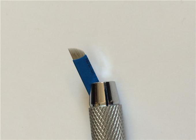 Biru 0.25 MM 17 Pins Makeup Permanen Jarum Bordir 3D Untuk Tato 0