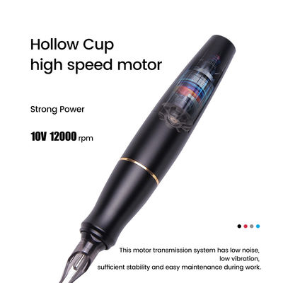 Cina Coreless Motor Stainless Steel Merah Microblading alis Bibir Eyeliner Senjata Tato pemasok