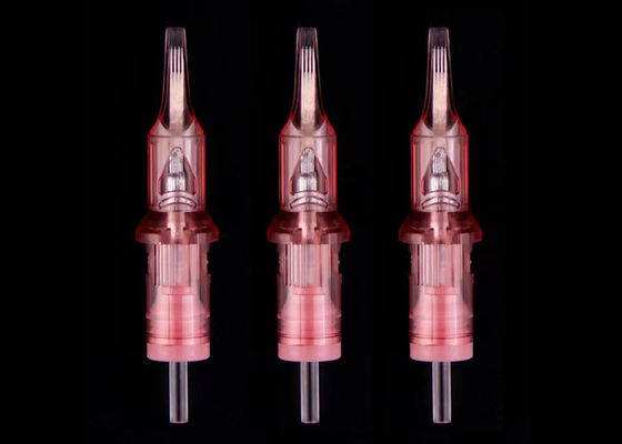 Cina Jarum Riasan Permanen Baja Tahan Karat Standar Medis dalam Warna Merah Muda pemasok