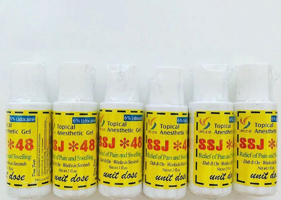 Cina SSJ*48 Tattoo Anesthesia Gel dengan 6% Numbing Hydrochloride pemasok