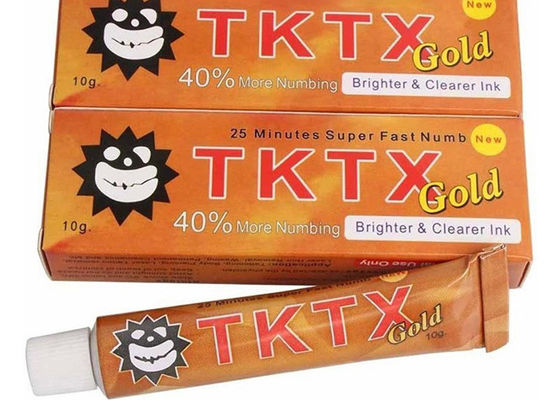 Cina 40% Emas TKTX Super Numb Tidak Menyakitkan Krim Anestetik Tato pemasok