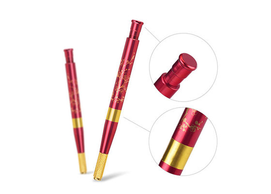 Cina Red Lucky Eyebrow Microblade Needle Tattoo Manual Pen pemasok