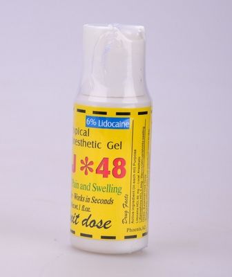 6% SSJ 48 Gel Anestesi Tattoo Untuk Tattoo Bibir, Topikal Numbing Cream pemasok