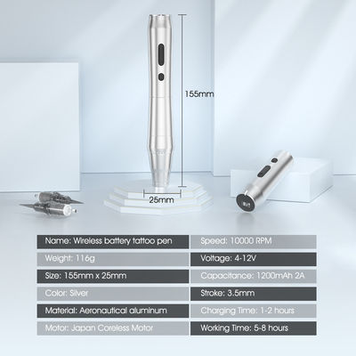 Mesin Dermografo Wireless SPMU Wireless Eyebrow Permanent Makeup Universal Cartridge Microblading Machine Pen Tato pemasok