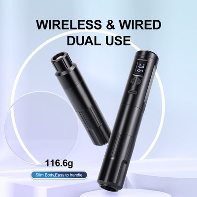 10W Wireless Dermografo Mesin Tato Wireless Mesin Makeup Permanen RCA Konektor Mesin Badan Panjang 24*132.4mm pemasok