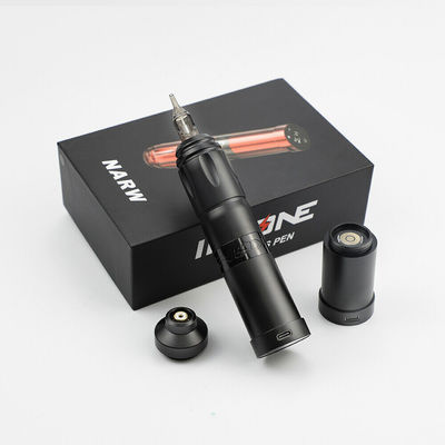 Stainless Steel 1800mAh NARW Wireless Tattoo Machine 1-OLED Display Touch Screen Baterai Rotary Tattoo Gun Tattoo Pen dengan Daya RCA pemasok