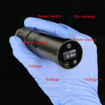 Stainless Steel 1800mAh NARW Wireless Tattoo Machine 1-OLED Display Touch Screen Baterai Rotary Tattoo Gun Tattoo Pen dengan Daya RCA pemasok