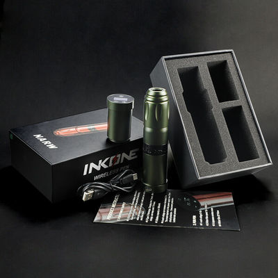 Stainless Steel 1800mAh NARW Wireless Tattoo Machine 1-OLED Display Touch Screen Baterai Rotary Tattoo Gun Tattoo Pen dengan Daya RCA pemasok