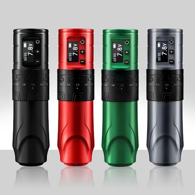 1500mAh Wireless Tattoo Gun INKONE SABER Coreless Tattoo Machine Pen Motor Kuat Long Stroke 4,2mm Aluminium Pesawat pemasok