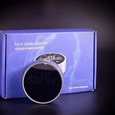 80*28mm Abu-abu AV1.5V-12V H8 Smart Power Supply Dual LCD Touch Screen Mesin Tato Berwarna Tegangan Cerdas Digital pemasok