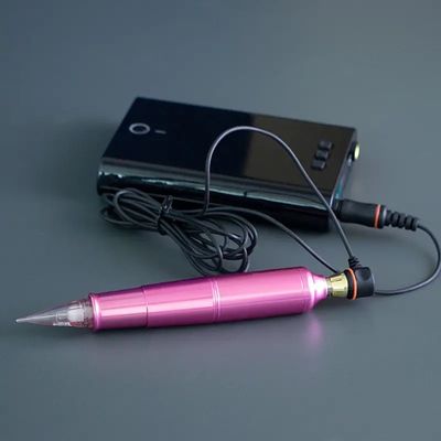 Scalp Mikropigmentasi alis Eyeline bibir Rotary Tato Kartrid Pen Baja tahan karat dengan catu daya baterai listrik pemasok