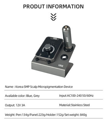 Alat Mikropigmentasi Kulit Kepala Tipe Senapan Listrik SMP dengan Makeup Permanen dan Mesin Tato Motor Swiss dalam Hitam Biru pemasok