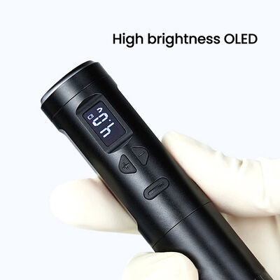 Wireless Dermografo Electric Tattoo Machine Cordless Permanent Makeup Machine Aluminium 2 Baterai Kepala RCA Konektor Model pemasok