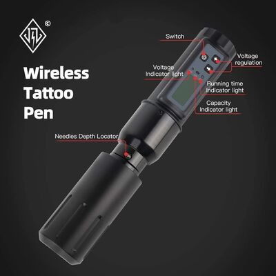 Layar LCD Listrik 2000mAh Baterai Senapan Tato RCA Wireless Rotary Mesin Tato Pen Kit untuk seniman tato pemasok