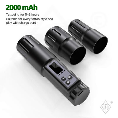 Layar LCD Listrik 2000mAh Baterai Senapan Tato RCA Wireless Rotary Mesin Tato Pen Kit untuk seniman tato pemasok
