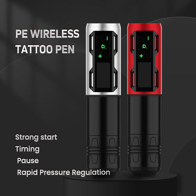 Baterai Putar Digital Pena Tato Pistol Tato Tanpa Biji Mesin Tato Nirkabel 1800 Mah pemasok