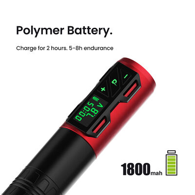 Baterai Putar Digital Pena Tato Pistol Tato Tanpa Biji Mesin Tato Nirkabel 1800 Mah pemasok