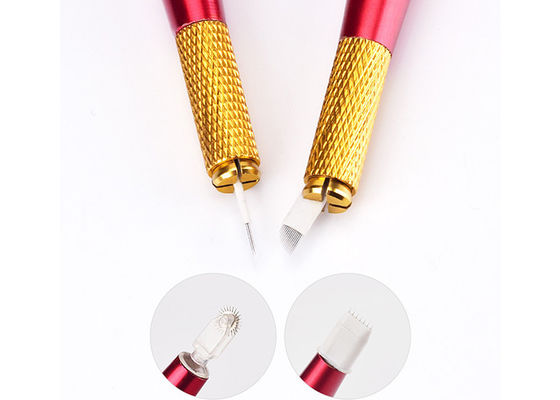 Red Lucky Eyebrow Microblade Needle Tattoo Manual Pen pemasok