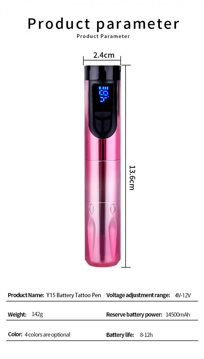 14500mAh Baterai Cadangan Daya Mesin Tato Wireless dengan Layar LCD dan Baterai yang Bisa Diganti Desain Aluminium Pesawat 6