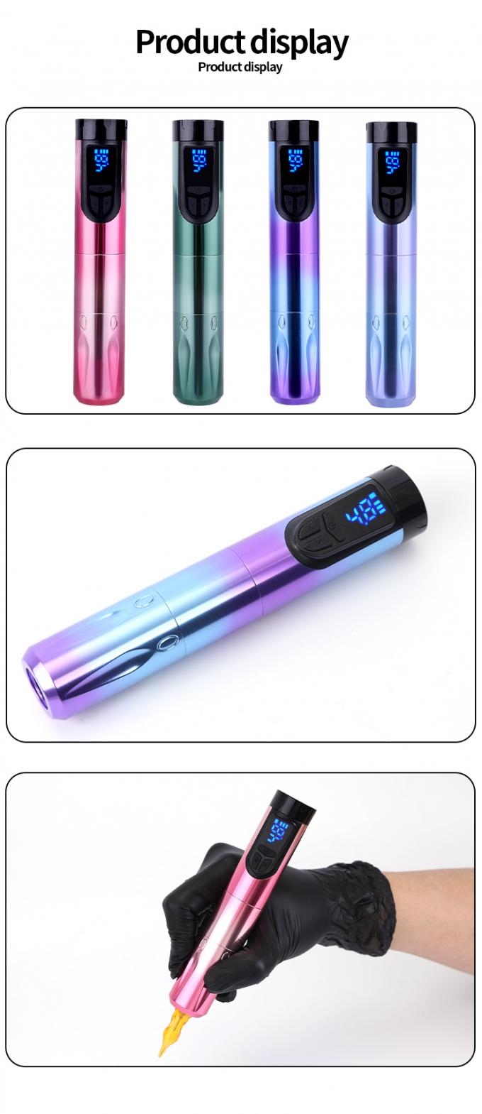 14500mAh Baterai Cadangan Daya Mesin Tato Wireless dengan Layar LCD dan Baterai yang Bisa Diganti Desain Aluminium Pesawat 7