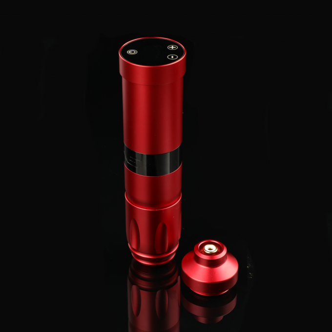 Stainless Steel 1800mAh NARW Wireless Tattoo Machine 1-OLED Display Touch Screen Baterai Rotary Tattoo Gun Tattoo Pen dengan Daya RCA 6