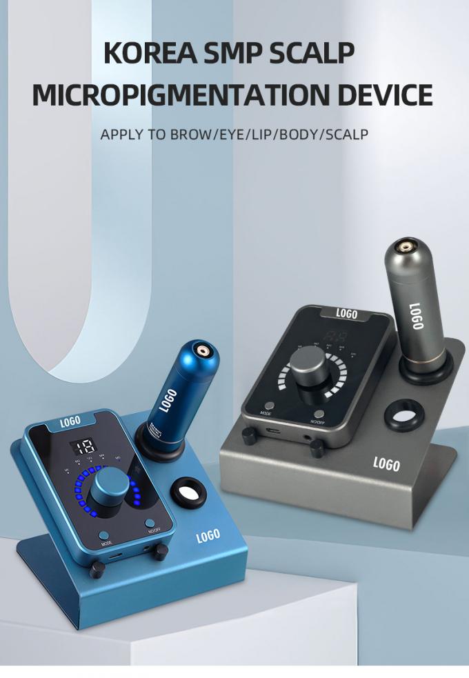 Alat Mikropigmentasi Kulit Kepala Tipe Senapan Listrik SMP dengan Makeup Permanen dan Mesin Tato Motor Swiss dalam Hitam Biru 0