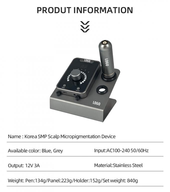 Alat Mikropigmentasi Kulit Kepala Tipe Senapan Listrik SMP dengan Makeup Permanen dan Mesin Tato Motor Swiss dalam Hitam Biru 2