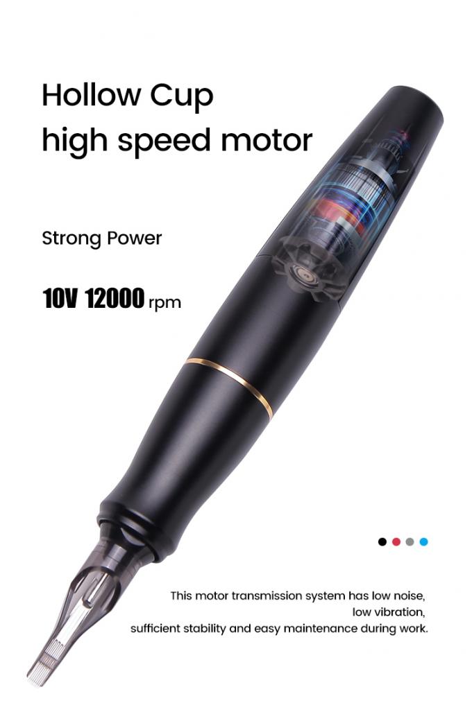 Coreless Motor Stainless Steel Merah Microblading alis Bibir Eyeliner Senjata Tato 0