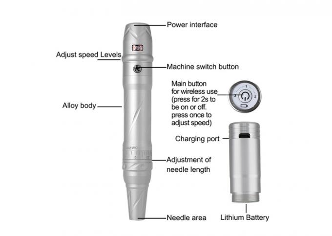 Mesin Wireless PMU Pen Tato, Mesin Tato Makeup Mikroblading Listrik 2