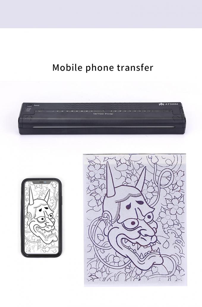 12000mAh Mini Printer Tattoo Stencil Thermal Copying Machine Wireless Transfer Printer Mesin Printer Tattoo 14
