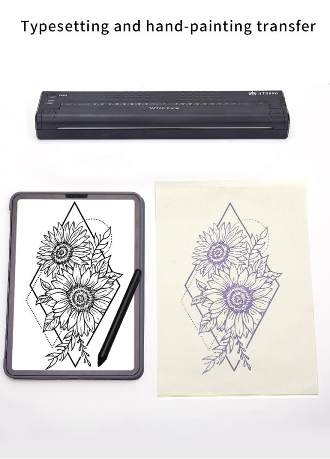 12000mAh Mini Printer Tattoo Stencil Thermal Copying Machine Wireless Transfer Printer Mesin Printer Tattoo 16