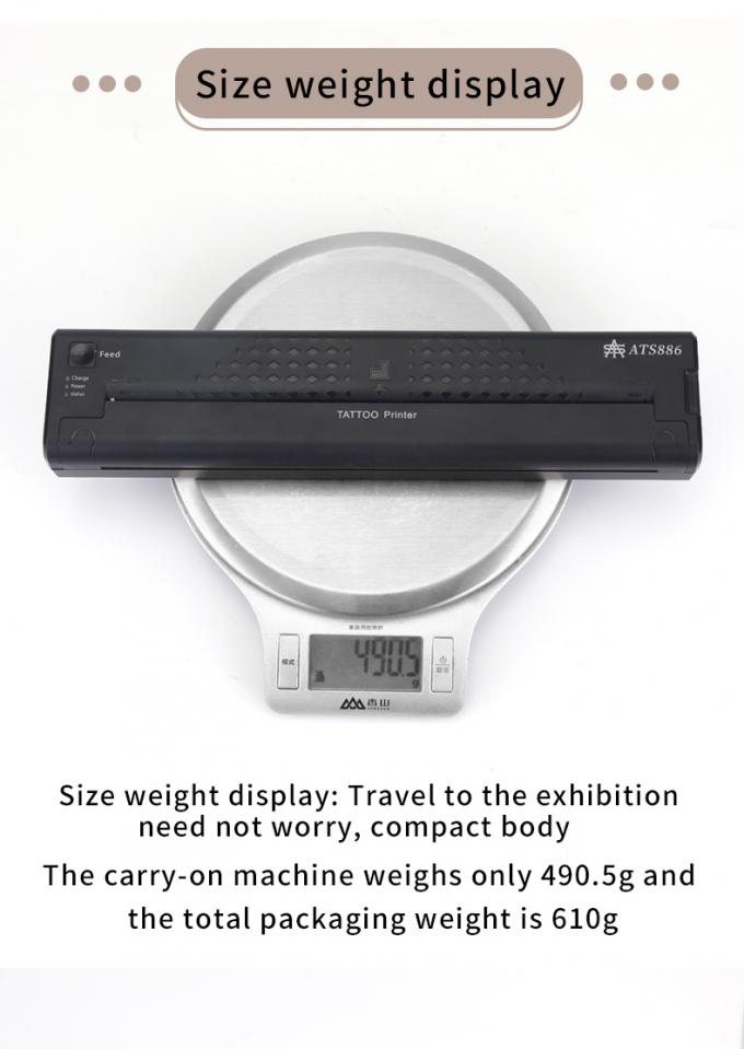12000mAh Mini Printer Tattoo Stencil Thermal Copying Machine Wireless Transfer Printer Mesin Printer Tattoo 24