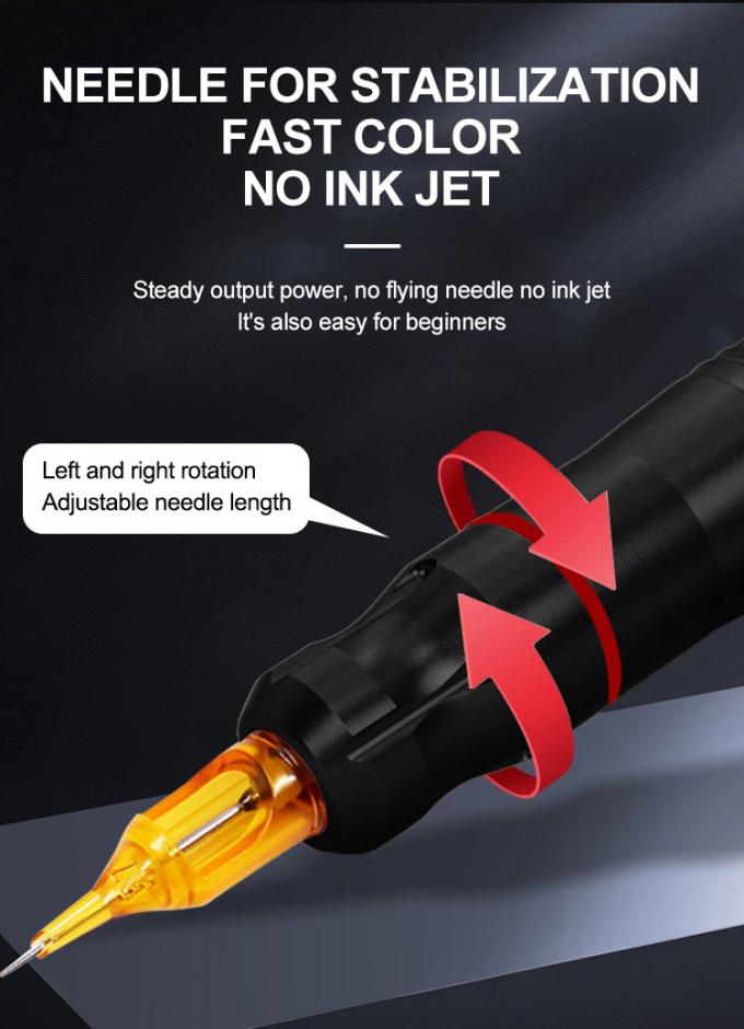 Set Mesin Tato Rotary dengan catu daya Aurora II Kit Pen Tato Populer Termasuk Senapan Tato 18