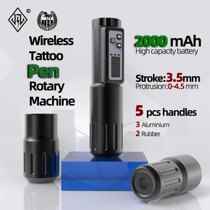 Layar LCD Listrik 2000mAh Baterai Senapan Tato RCA Wireless Rotary Mesin Tato Pen Kit untuk seniman tato 0