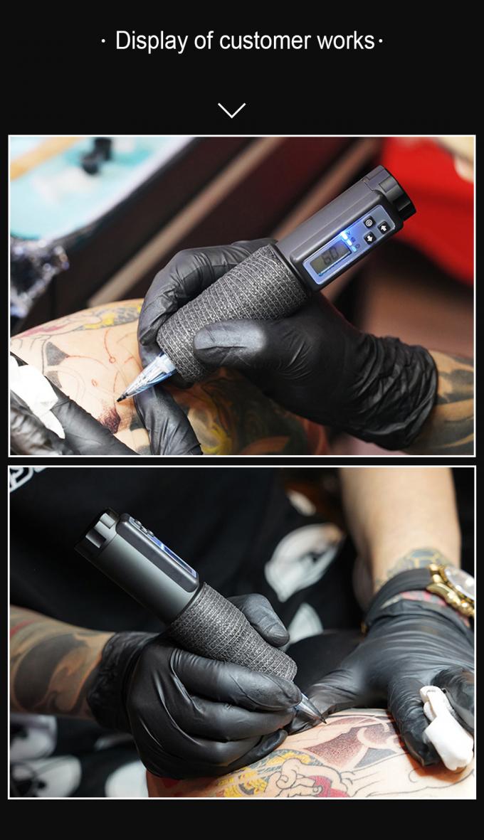 Layar LCD Listrik 2000mAh Baterai Senapan Tato RCA Wireless Rotary Mesin Tato Pen Kit untuk seniman tato 18