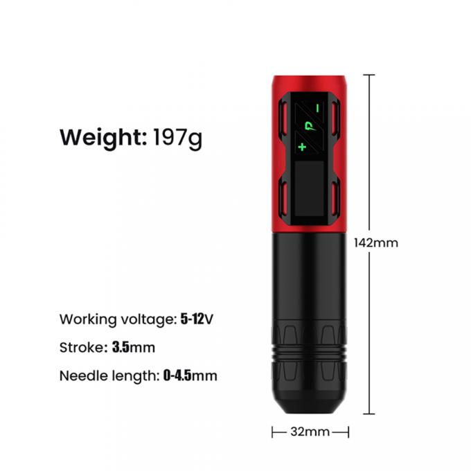 Baterai Putar Digital Pena Tato Pistol Tato Tanpa Biji Mesin Tato Nirkabel 1800 Mah 10