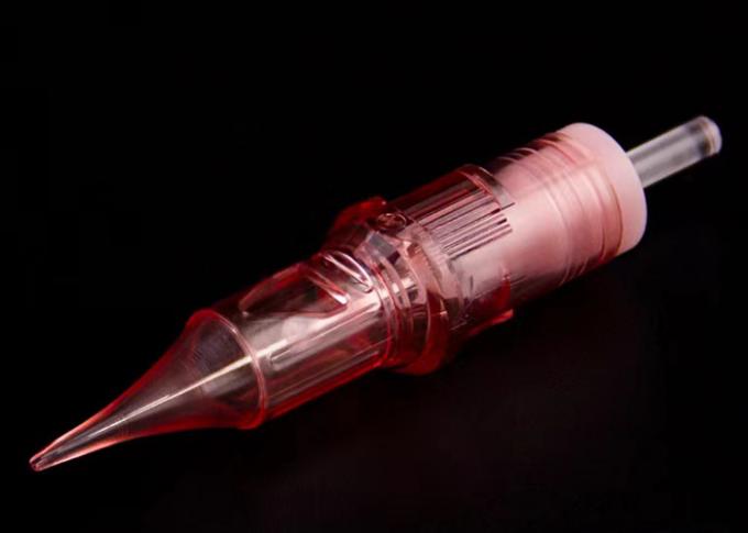 Jarum Riasan Permanen Baja Tahan Karat Standar Medis dalam Warna Merah Muda 0